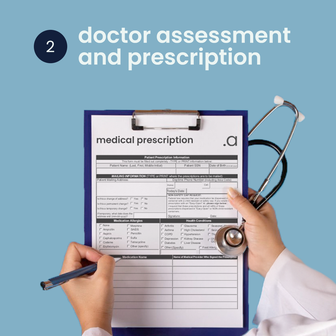 Doctor reviewing medical prescription