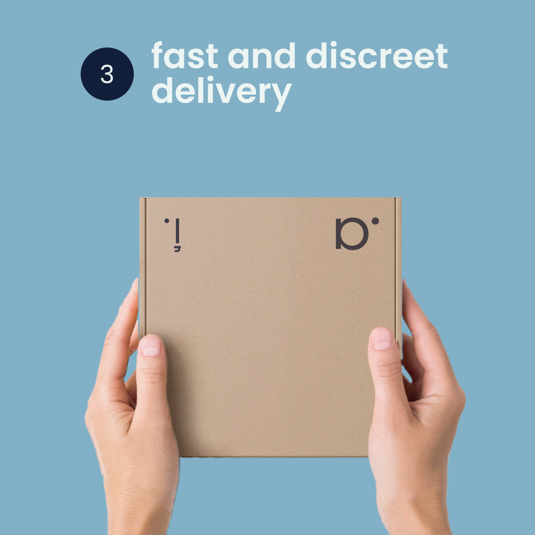 Discreet delivery package held in hands